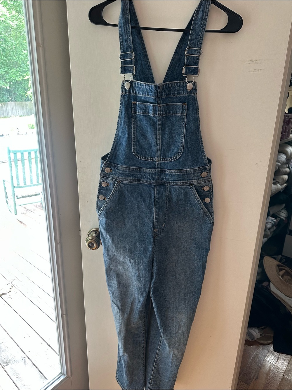 J. Crew Denim Overalls in Medium Blue